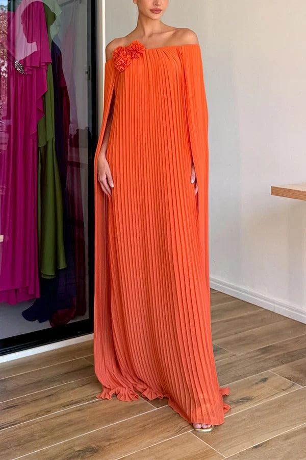 Sophia Off-Shoulder Drape Dress