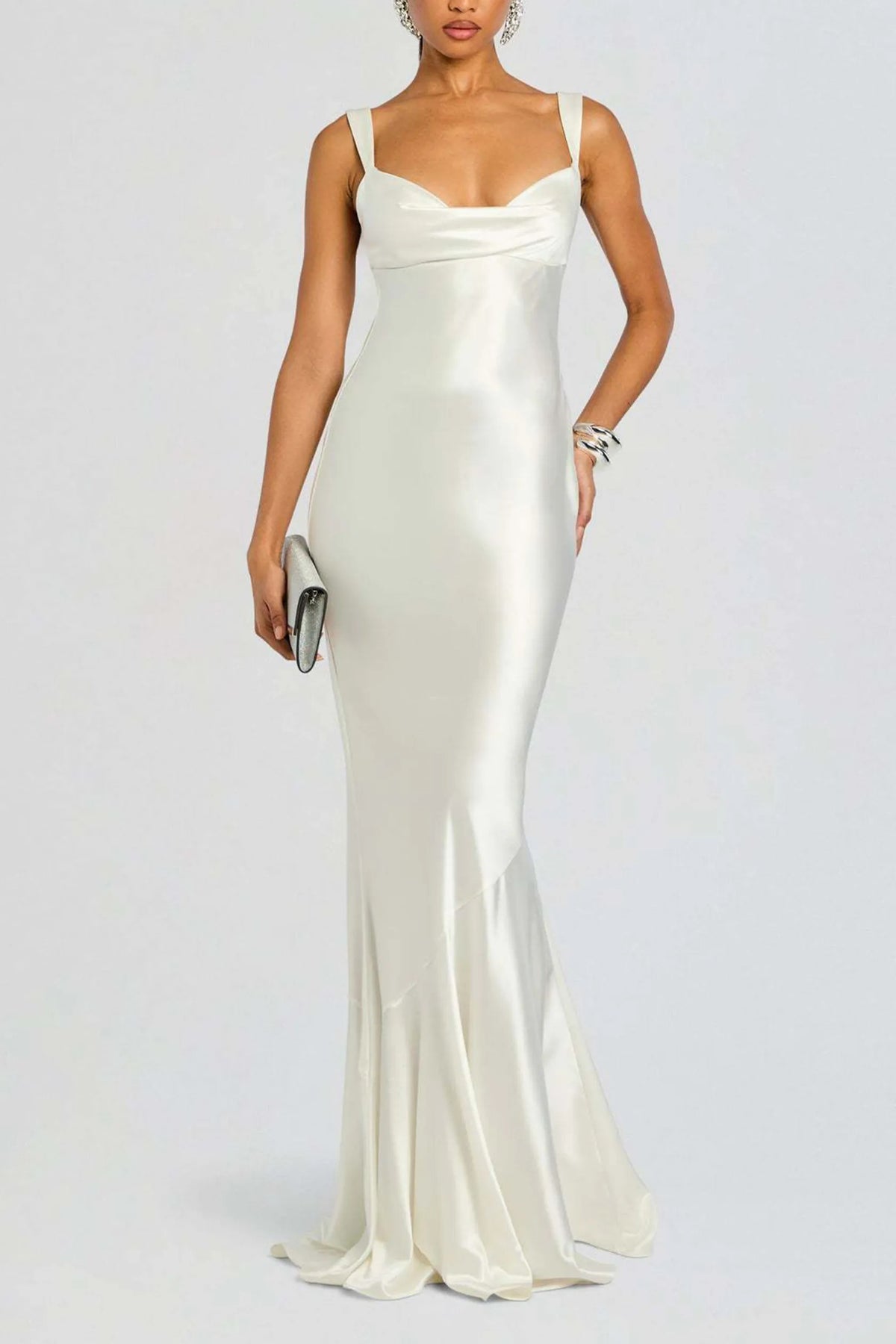 Satin Backless Sexy Wrapping Evening Dress