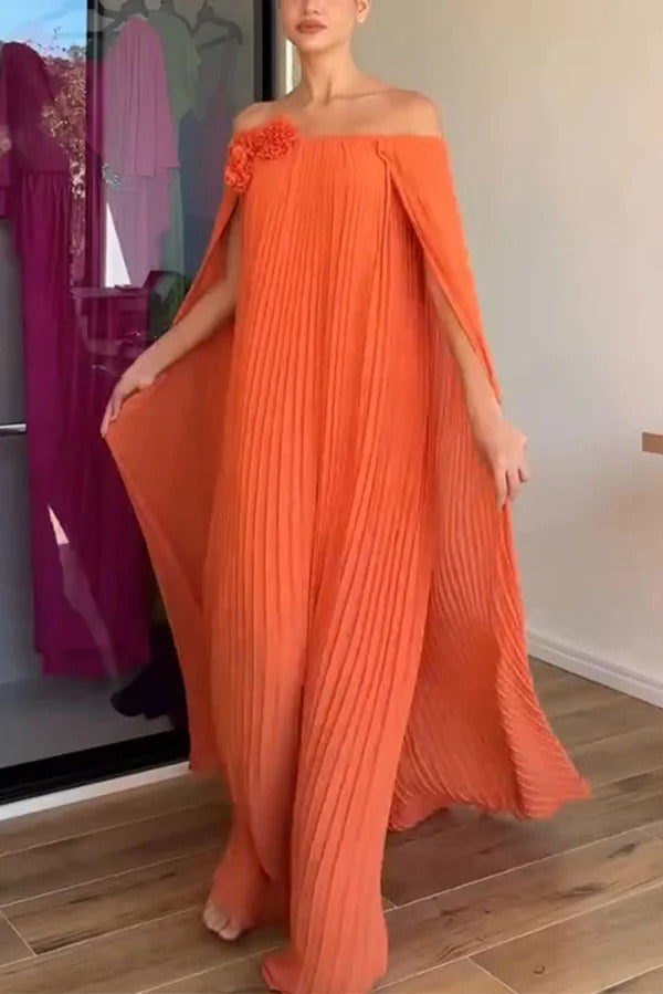 Sophia Off-Shoulder Drape Dress