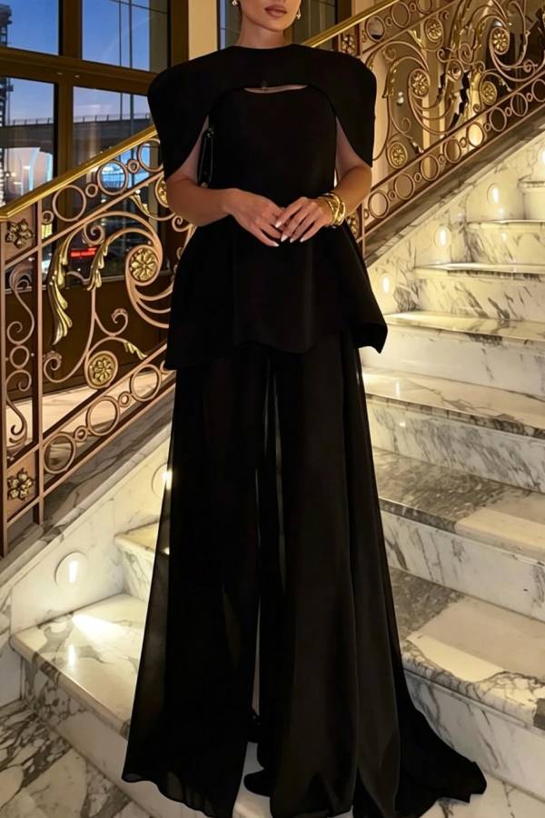 Celeste Capelet Overlay Two-Piece Set