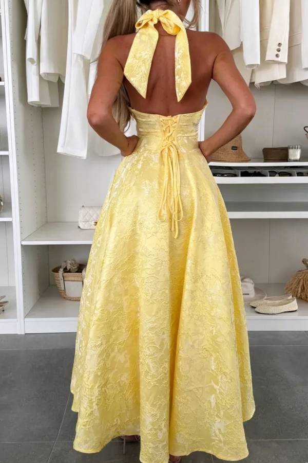 SANJA YELLOW MIDI DRESS