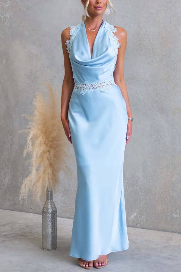 Verdant Halo Maxi Dress