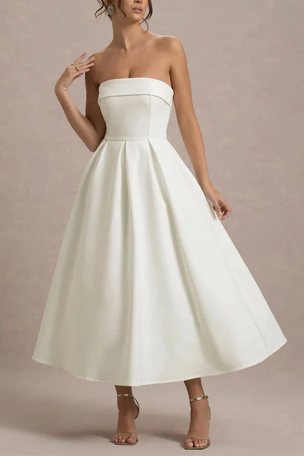 Celine Strapless Midi Dress