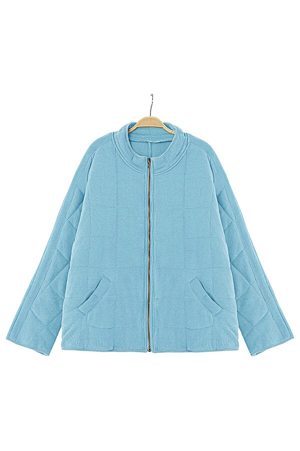 Solid Color Zipper Jacket
