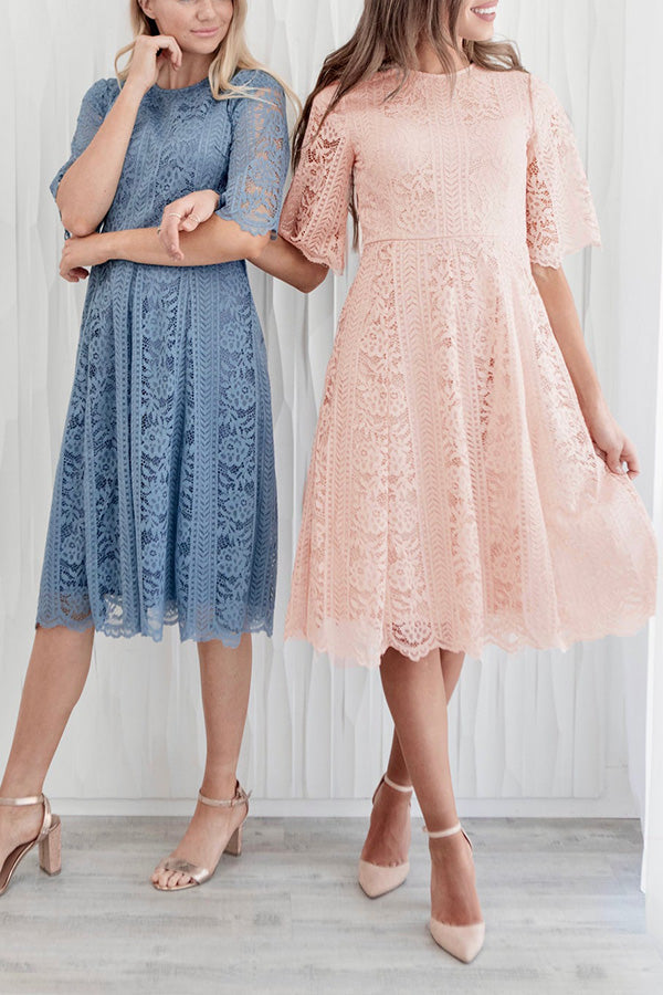 Romantic & Graceful Lace Midi Dress