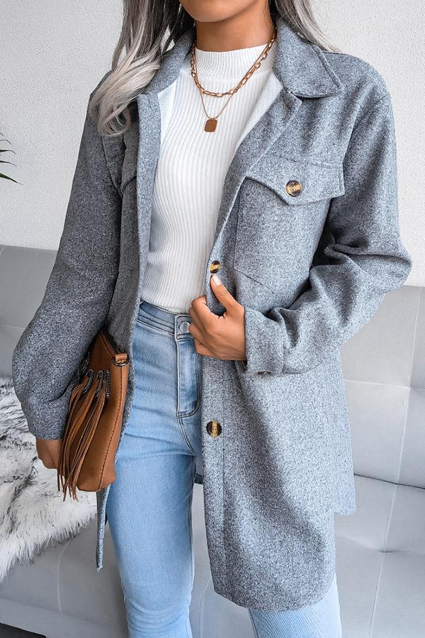 Pocketed Belted Coat
