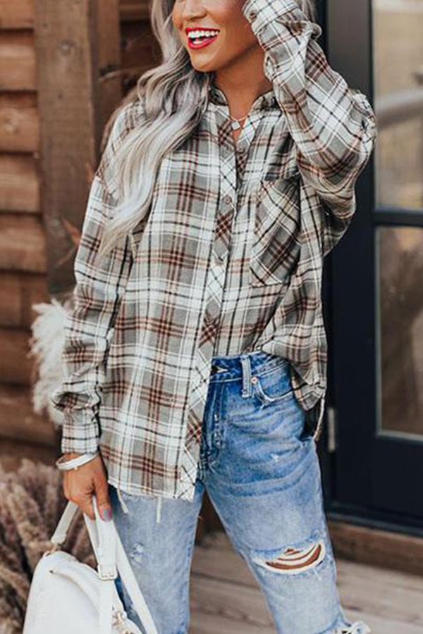 Checked Pocket Print Shirt