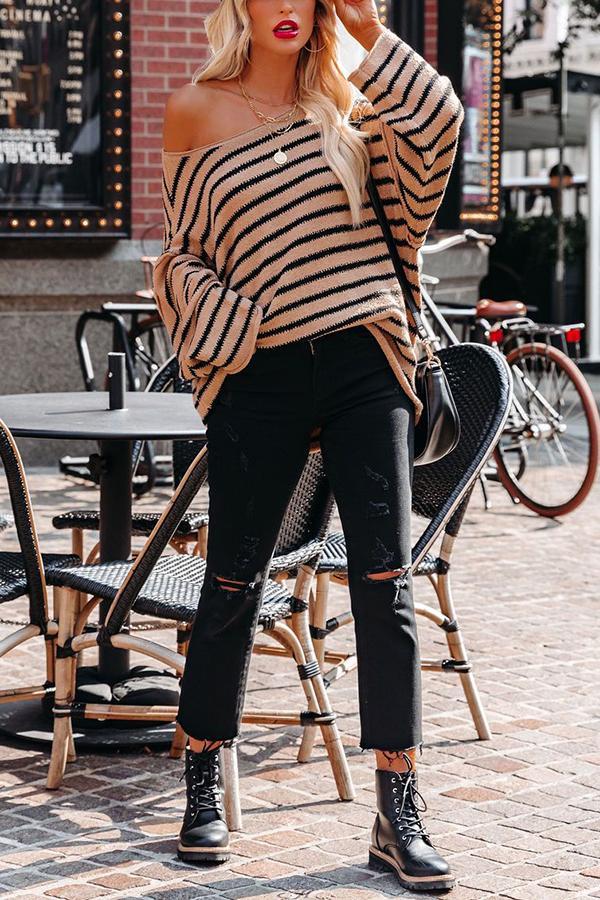 Street Style Striped Loose Sweater