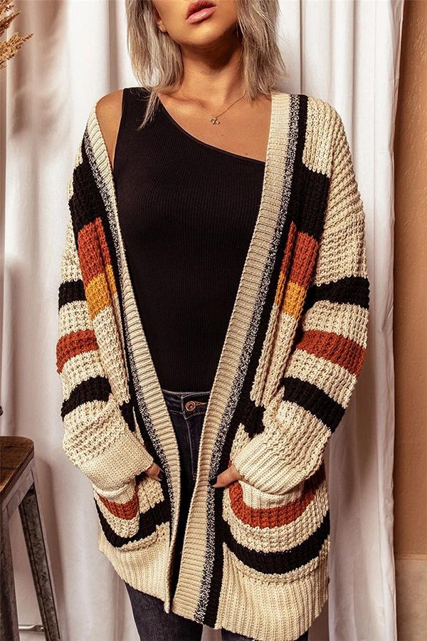 Soft Striped Cardigan