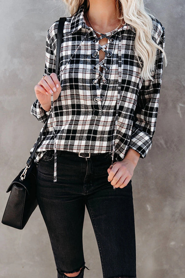 MESH DRAWSTRING BOYFRIEND SHIRTS