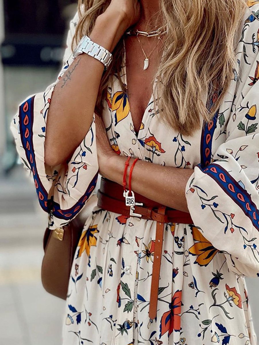 Fashion Print Bohemia Maxi dress