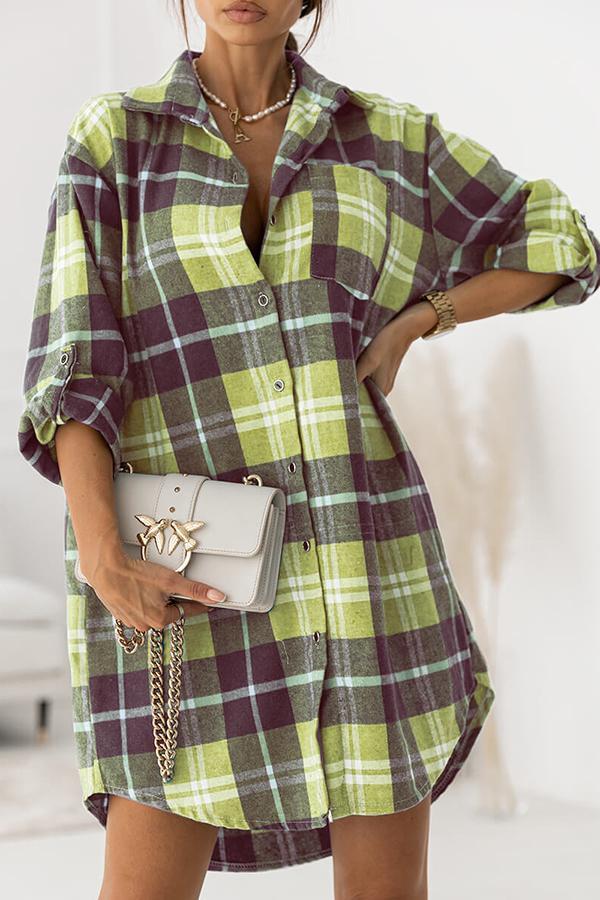 Plaid Shirt Dress