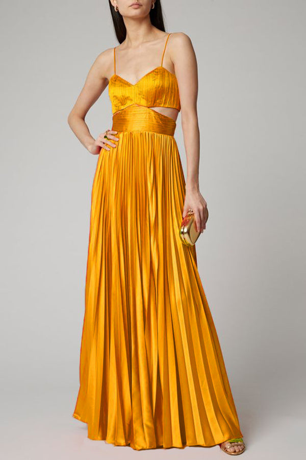 Women's Solid Color Sexy Deep V Neck Sling Dress