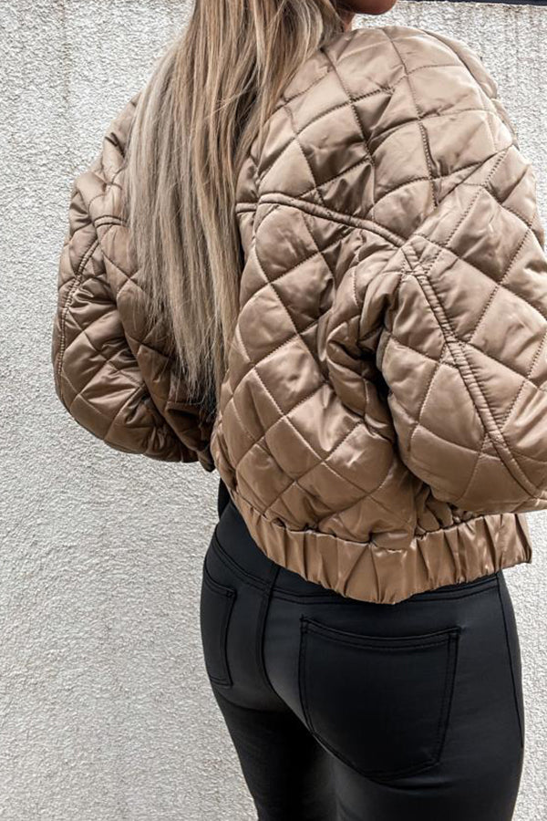 Quilted Cotton Plaid Jacket