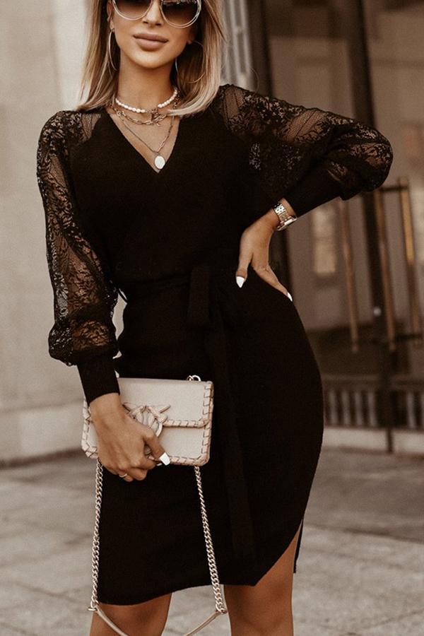 Lace Wrap Dress