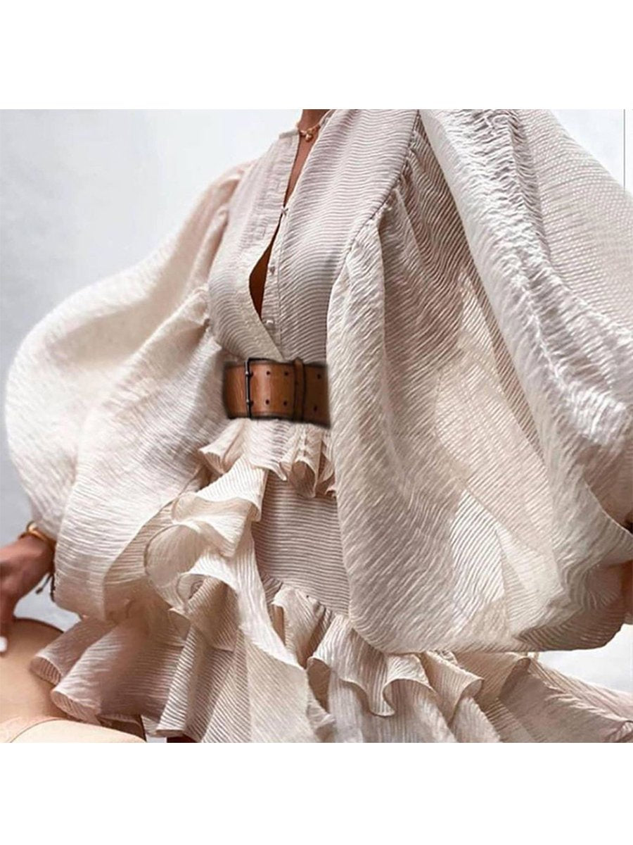 Solid Waist MiniDress