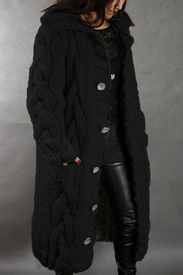 CARDIGAN CHUNKY OVERSIZED STYLE LONG COAT