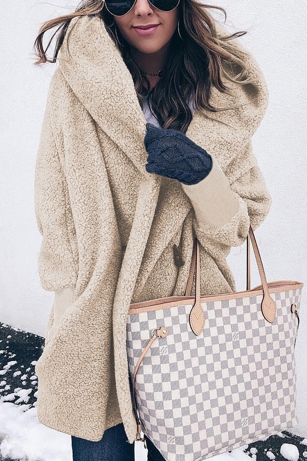 Long Sleeve Collared Cute Coat