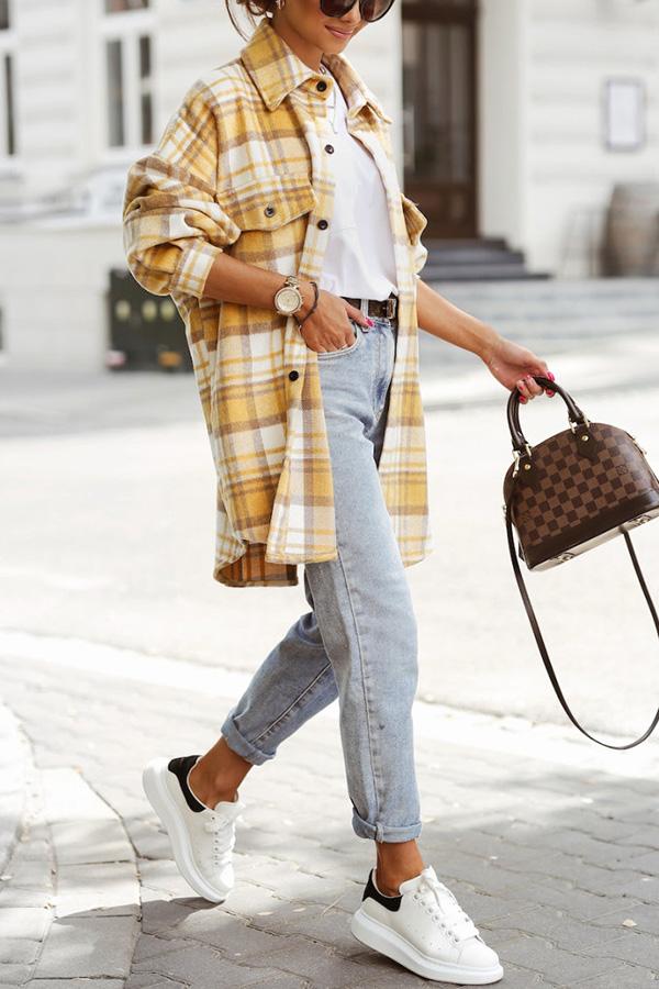 Check Oversized Plaid Shacket