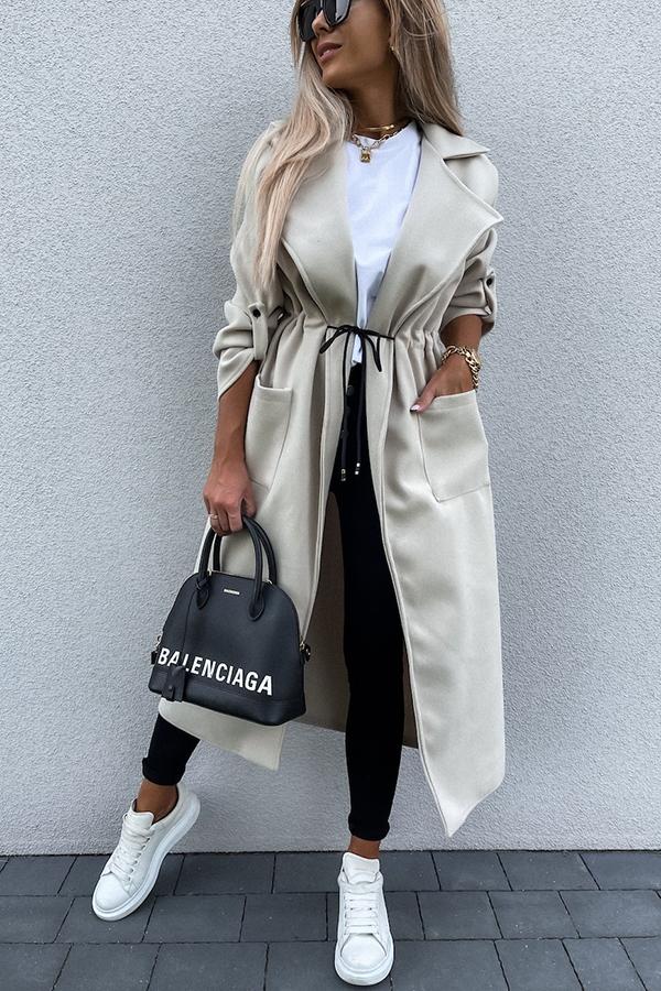 Drawstring Light Weight Coat
