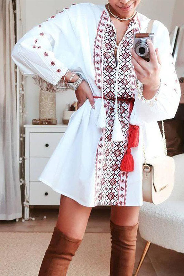 FASHION PRINT ETHNIC WIND DRESS