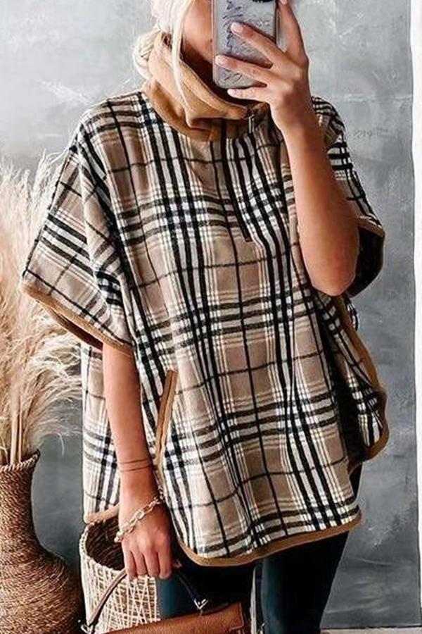 Plaid Woolen Fleece Top
