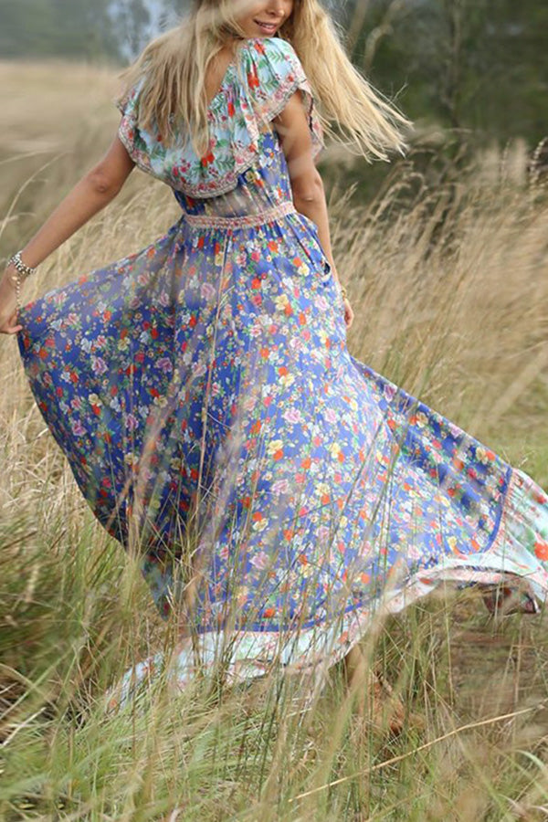 Vacation Sexy Off-the-shoulder Printed Dress