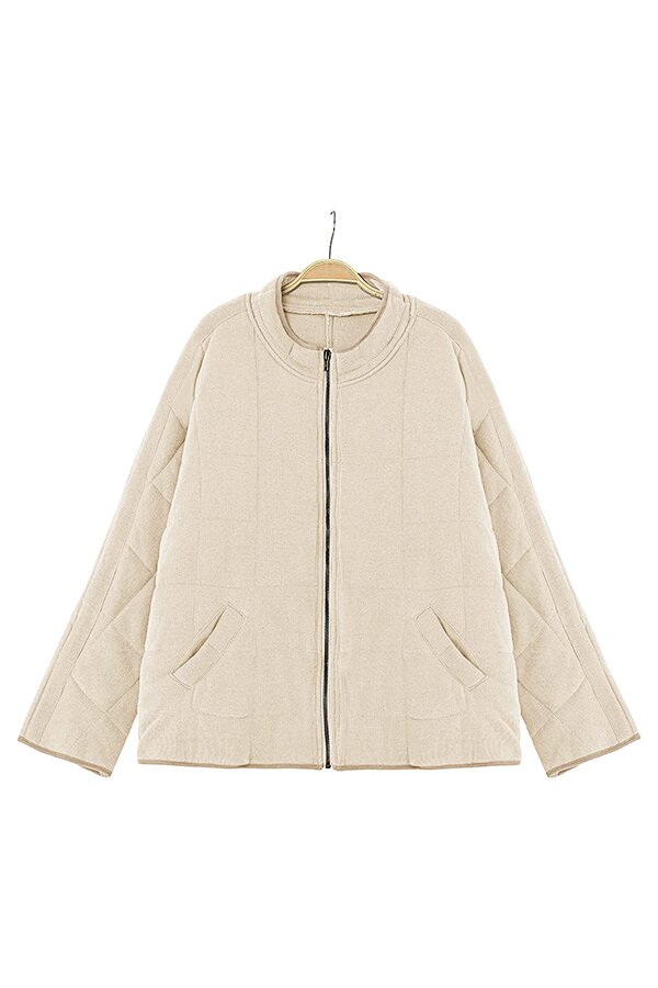Solid Color Zipper Jacket