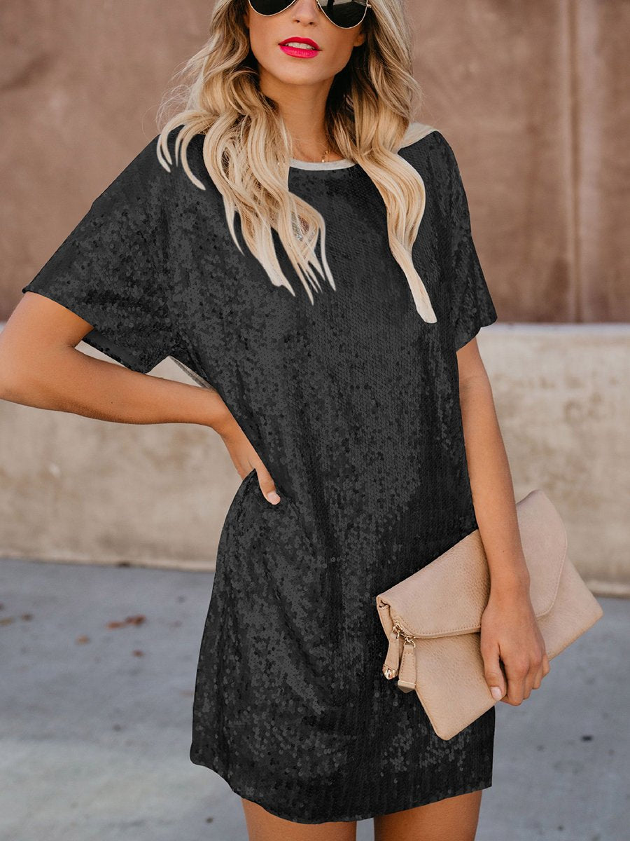 Vanguard On Trend Bright Patchwork Short Sleeve Dress
