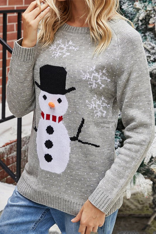 Christmas Snowman Knitted Sweater