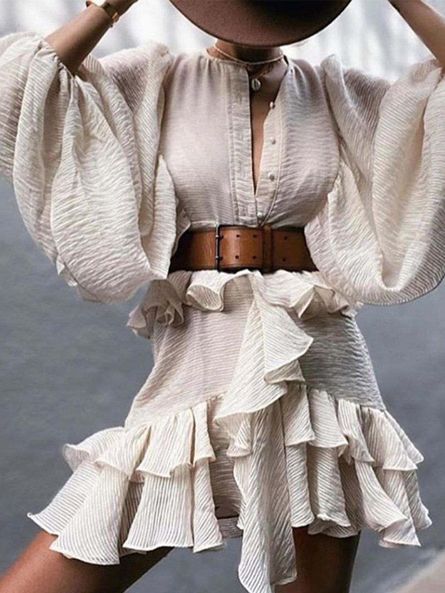 Solid Waist MiniDress