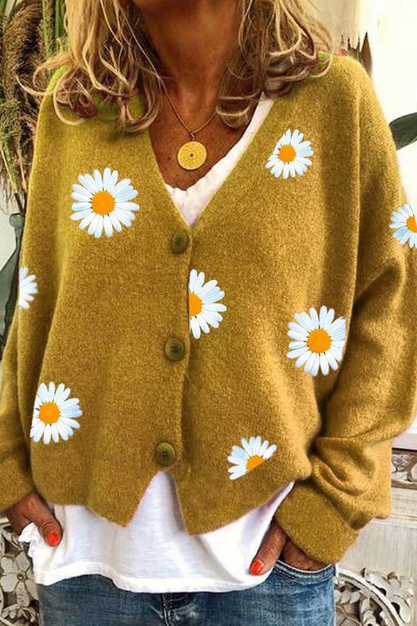 Youthful Print Long Sleeve Sweater