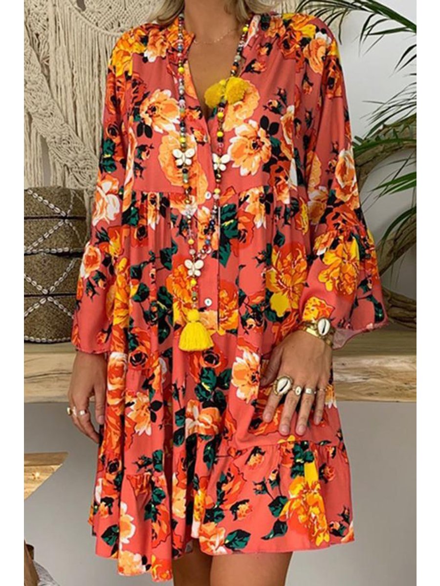 Trendy Cartoon Print Baggy Dress
