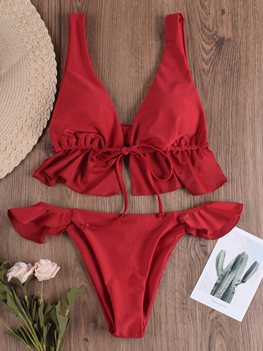 Solid LACE BIKINI