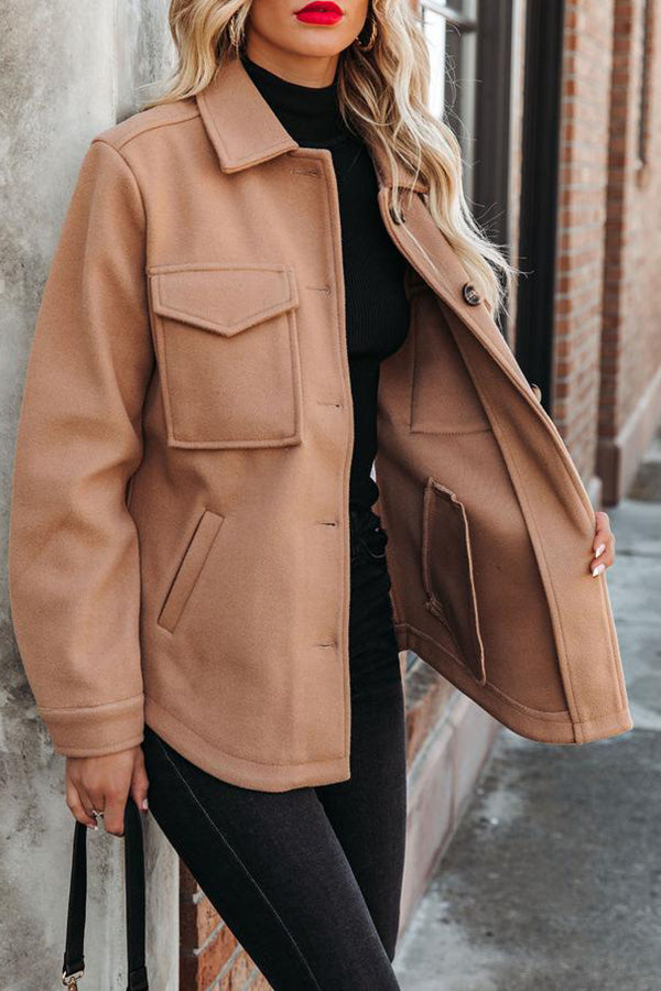 POCKETED BUTTON DOWN SHACKET