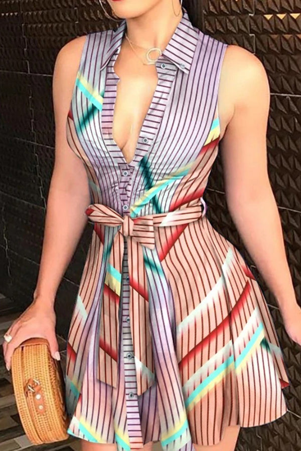 Colorful Plaid Print Mini Dress