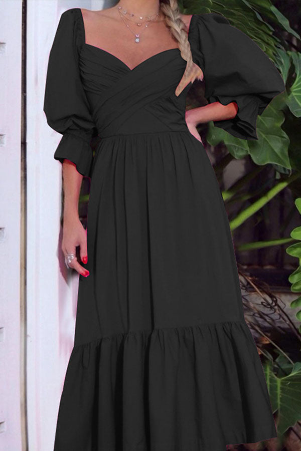 Long Sleeve Floor-Length Mid Waist Pullover Women's Dress