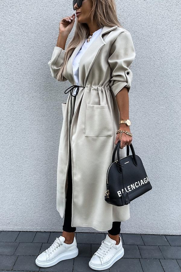 Drawstring Light Weight Coat