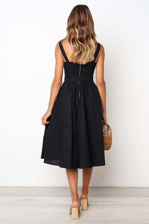 Solid Color Sleeveless Regular Dress