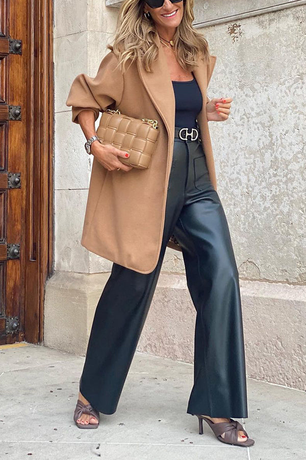 Solid Two Grain Tweed Coat