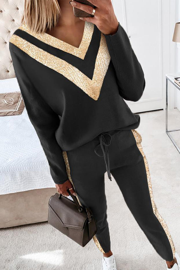 New Women's Sequin Two-piece Suit