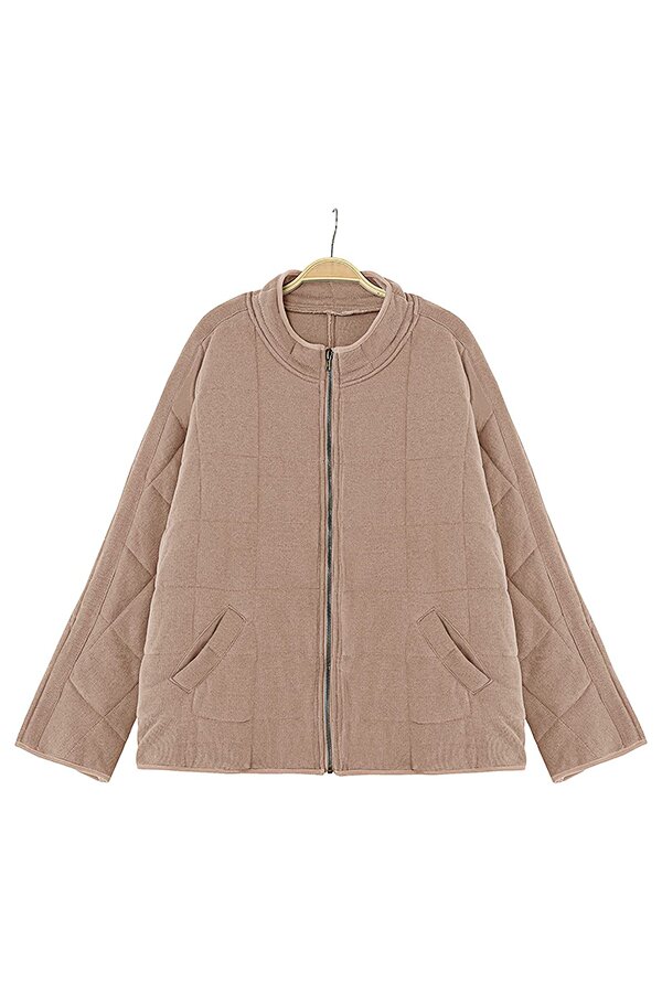 Solid Color Zipper Jacket