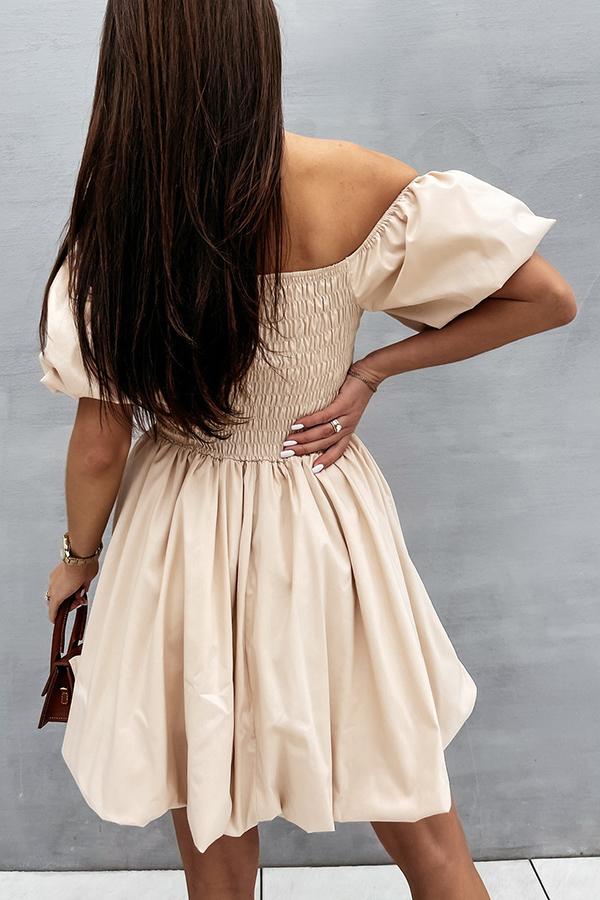 Puff Sleeve Mini Dress
