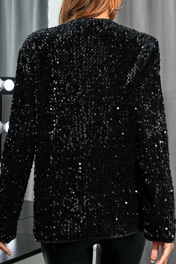 Single Breasted Sequin Blazer