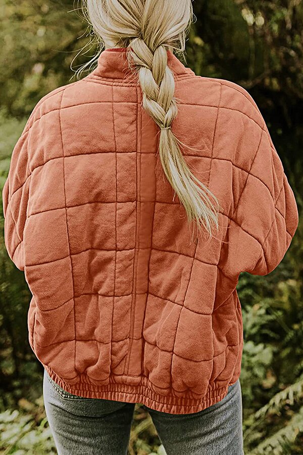 Solid Color Zipper Jacket