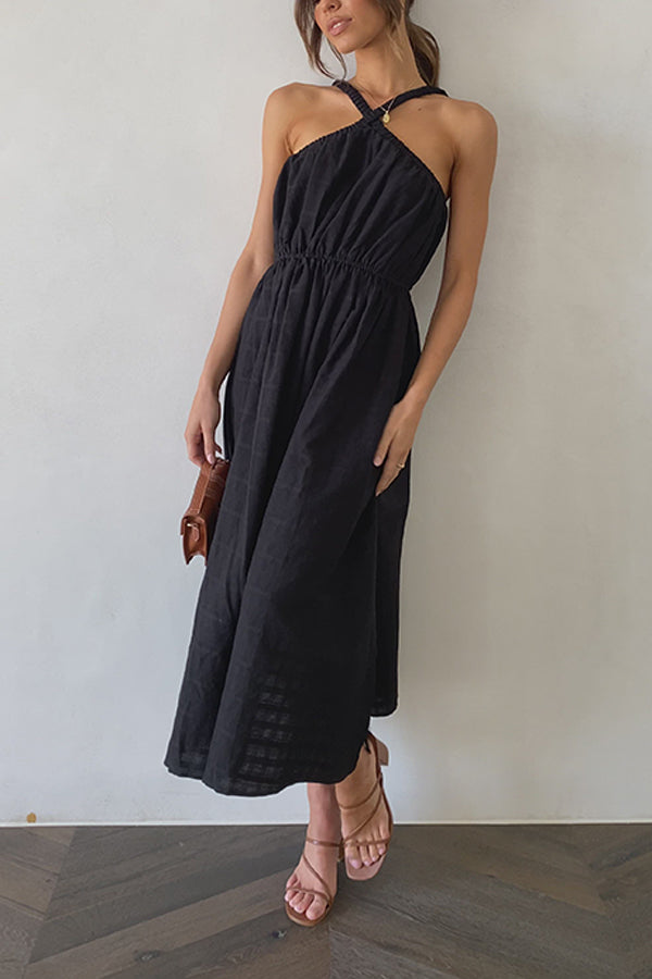 Fashion Waist and Backless Dress