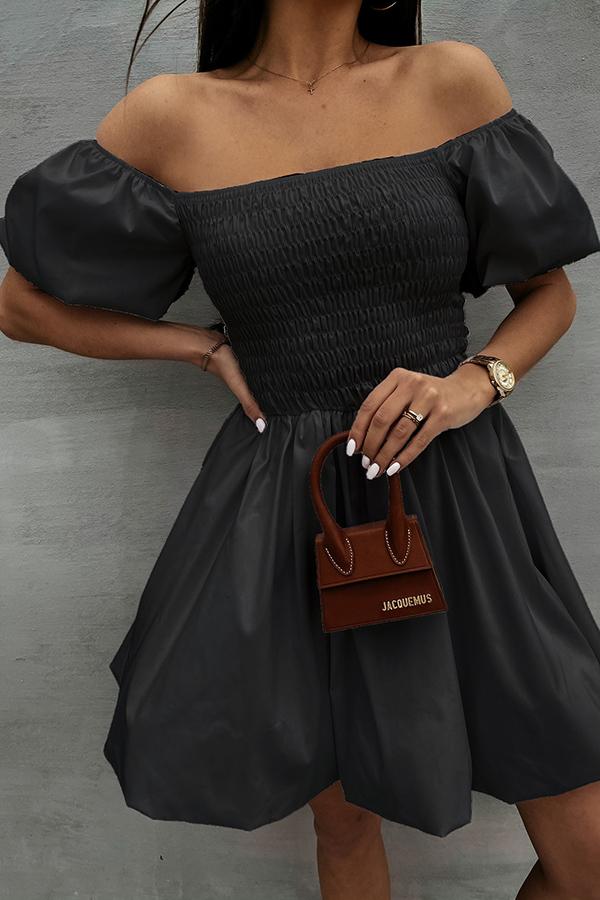 Puff Sleeve Mini Dress