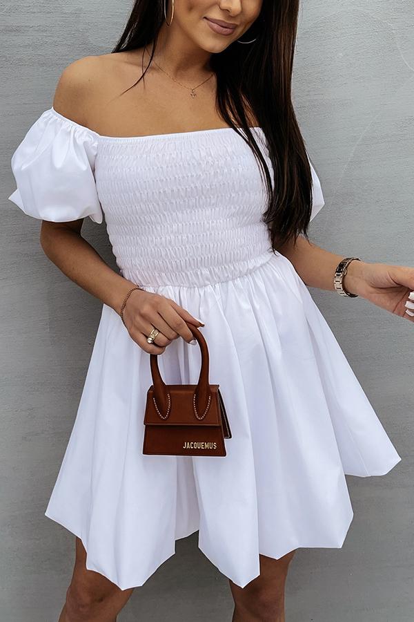Puff Sleeve Mini Dress