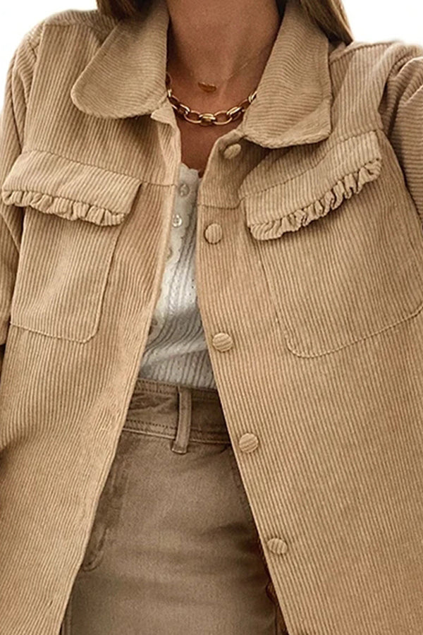 Lapel Street Corduroy Casual Jacket