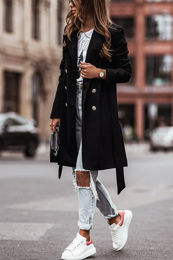 Long-sleeved Blazer Double-breasted Woolen Jacket